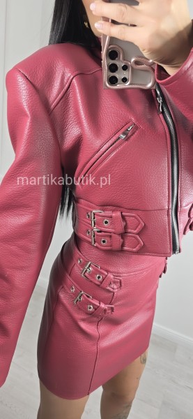 Spódniczka mini paski wino La Milla