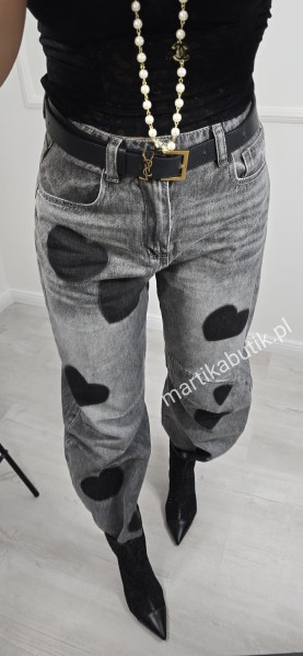 Jeansy Black Hearts czarne