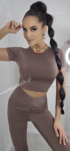 Komplet Sofi dzwony czekolada