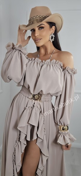 Sukienko- kombinezon beż LA DIVA 