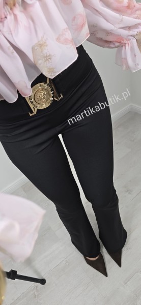 Legginsy dzwony czarne La Diva  