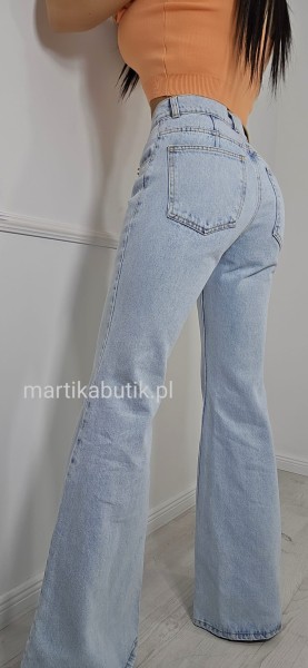 Dzwony modelujące jasny jeans LA MILLA 