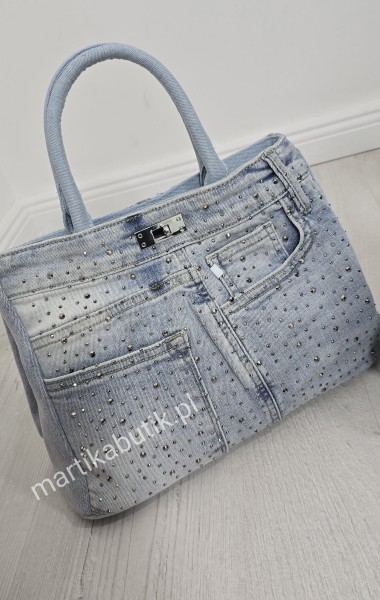 Shopperka jeansowa Bling jasny jeans