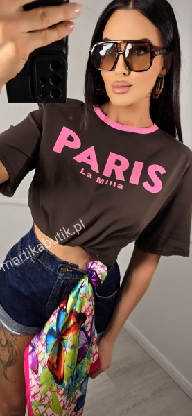 T-shirt logo La Milla czekolada