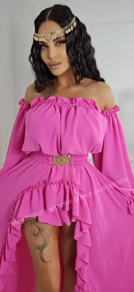 Sukienko- kombinezon fuksja LA DIVA 