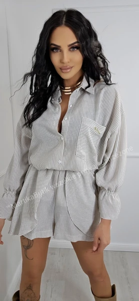 Komplet Summer paski szary M.TISSU  