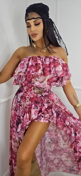 Sukienko- kombinezon ramiączka LA DIVA violet