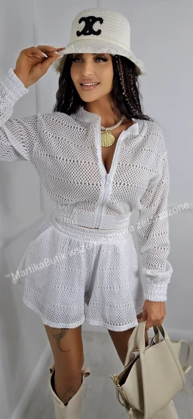 Komplet Ażurowy Boho Luxe ecru
