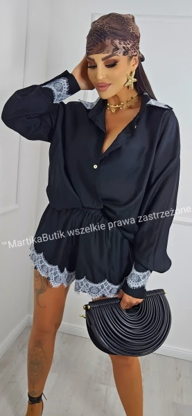 Set SATIN czarny LA MILLA 