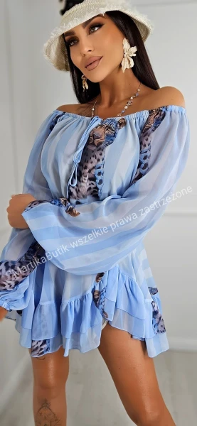 Komplet DESSA szyfon blue LA DIVA