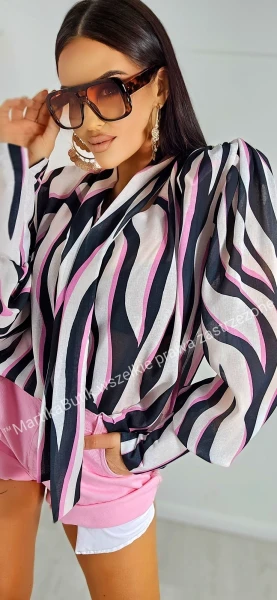 Bluzka z wiązaniem zebra LA MILLA