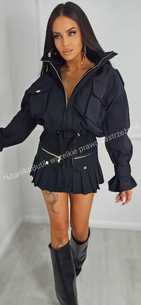 Komplet Military denim czarny
