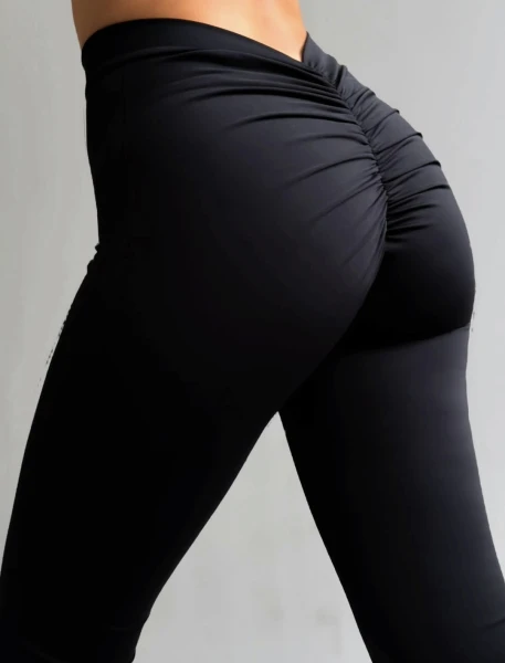 Legginsy PEACHY wąskie czarne 