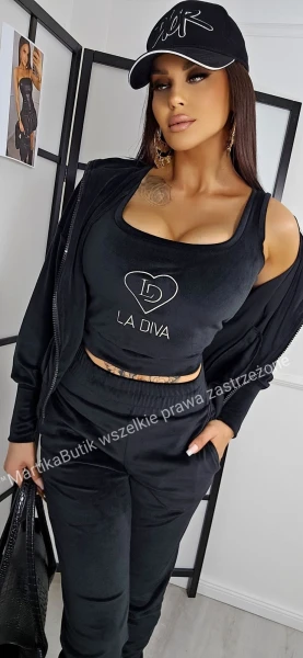Dres 3 części czarny La Diva 