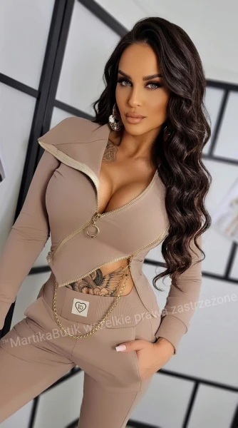 Dres ZIP beżowy LA DIVA