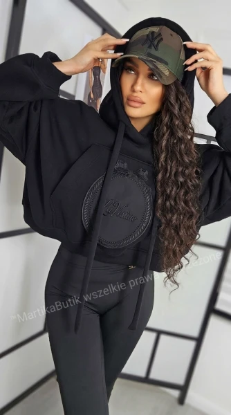 Bluza hoodie Lavestino czarna