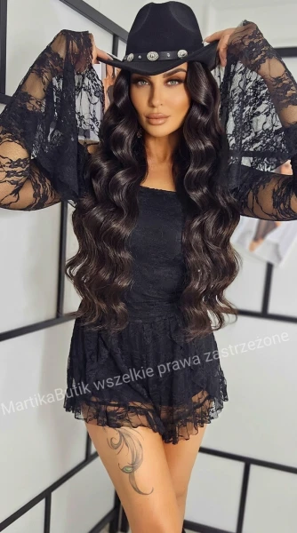 Set koronkowy Boho Glam czarny