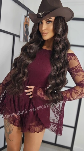 Set koronkowy Boho Glam bordo