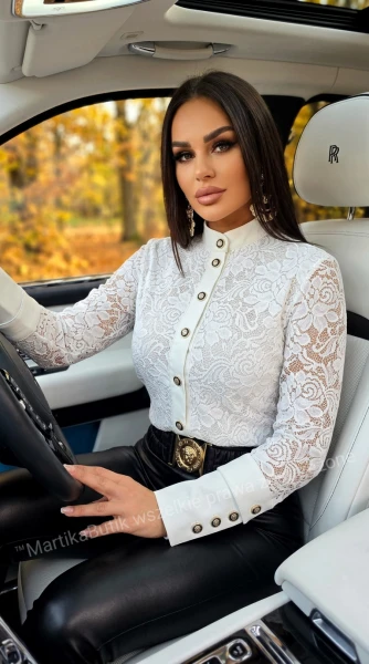 Koronkowa koszula biała La Diva  