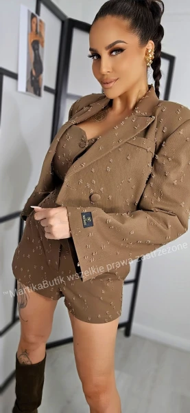 Marynarka JEANS czekolada M.TISSU