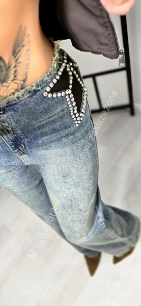 Jeansy STARS z cyrkoniami