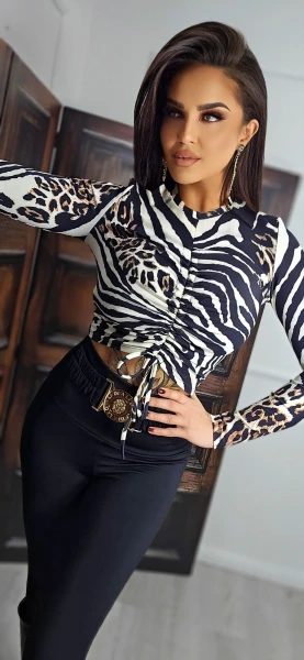 Bluzka ANIMAL zebra LA DIVA  