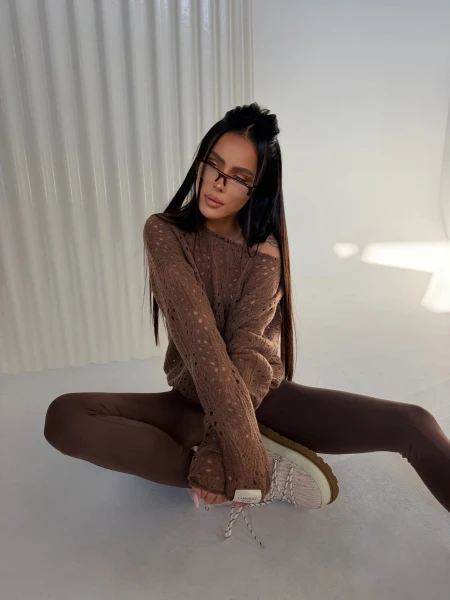 Sweter ROMANCE czekolada