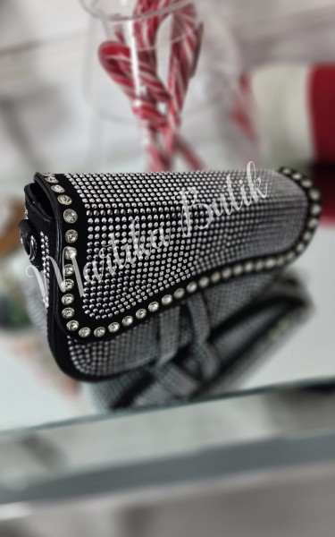 Torebka Saddle srebrny cekin 