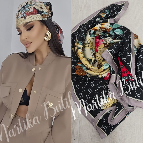 Multifunkcyjna jedwabna apaszka wzór 4